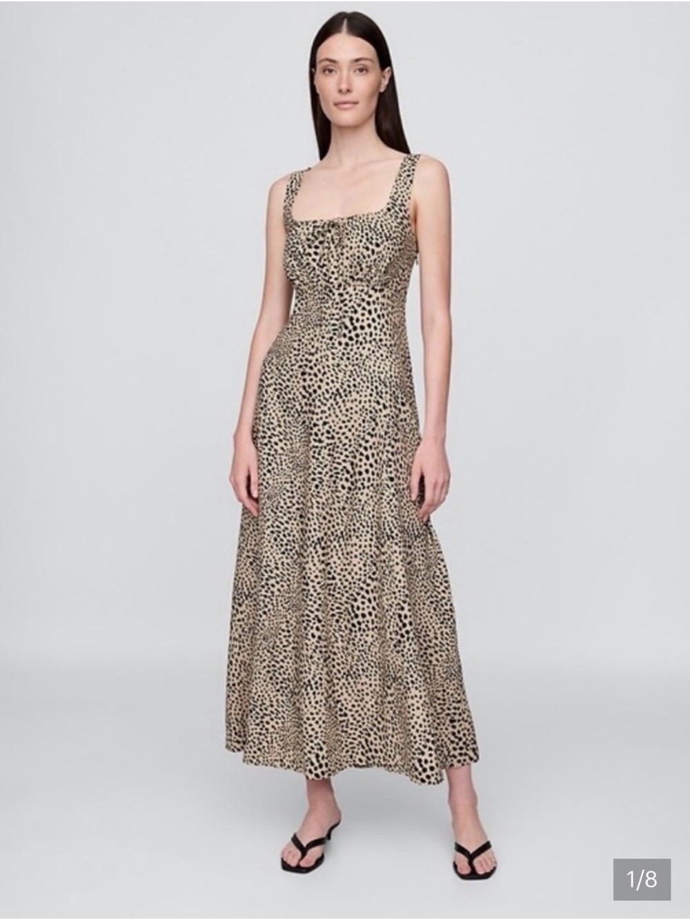 Gap Linen Blend Midi Dress